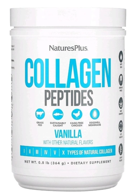Пептиди колагену Natures Plus Collagen Peptides смак Vanilla 364 г