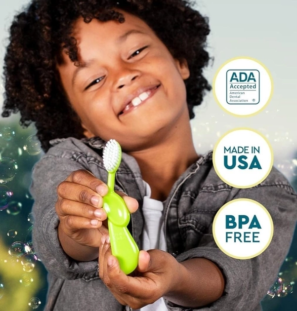 Зубна щітка RADIUS Kidz Toothbrush Children's Right Hand дитяча зелена - Зображення 5