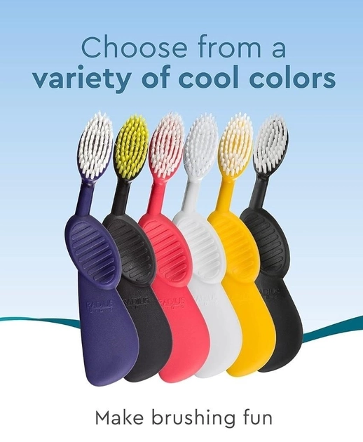 Зубна щітка RADIUS Flex Brush Toothbrush доросла для правші рожева - Зображення 3
