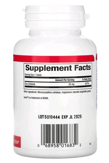 Хелат цинку Natural Factors 25 мг 90 таблеток - Image 2