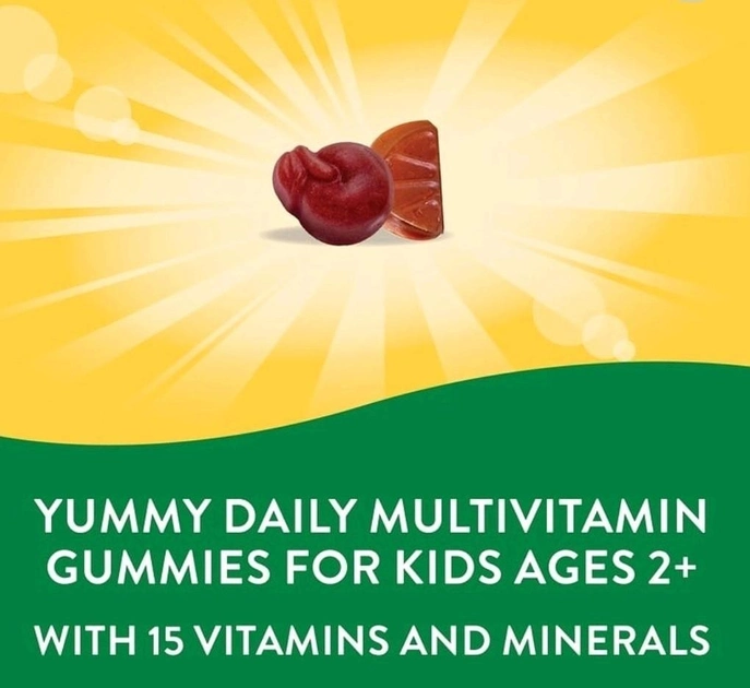 Alive! мультивітаміни для дітей Nature's Way вишня апельсин і виноград 60 жувальних мармеладок - Зображення 3