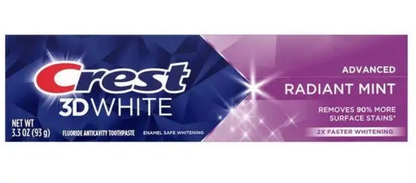 Відбілювальна зубна паста Crest 3D White Radiant Mint Whitening Toothpaste 93г - Зображення 2