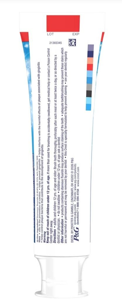 Crest Clean Breath Smooth Mint відбілювальна зубна паста Whitening 93 г 3 одиниці - Зображення 3