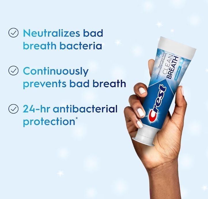 Crest Clean Breath Smooth Mint відбілювальна зубна паста Whitening 93 г 3 одиниці - Зображення 5